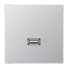 JUNG - Placa USB aluminio para Serie LS