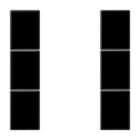 JUNG - Juego teclas F50 KNX 3 fases Serie LS negro