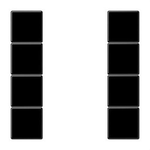JUNG - Juego teclas F50 KNX 4 fases Serie LS negro