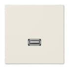 JUNG - Placa USB blanco marfil para Serie LS