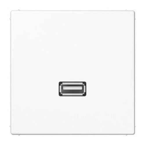 JUNG - Placa USB blanco alpino para Serie LS