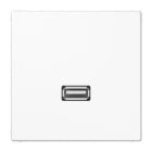 JUNG - Placa USB blanco alpino para Serie LS