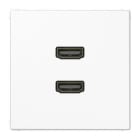 JUNG - Placa 2xHDMI blanco alpino para Serie LS
