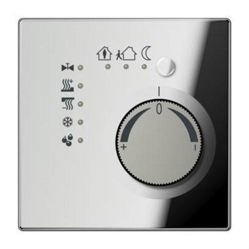 JUNG - Termostato PI climatización KNX con BCU cromado brillante