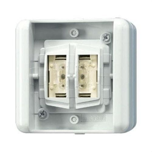 JUNG - Pulsador KNX 2 fases fijación media con acoplador estanco