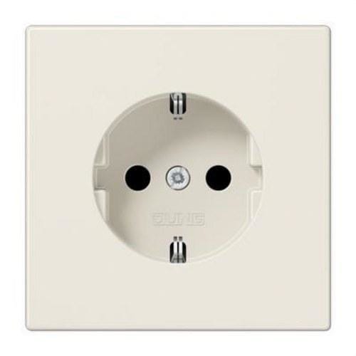 JUNG - Base enchufe 16A 250V~ con protección niños blanco marfil