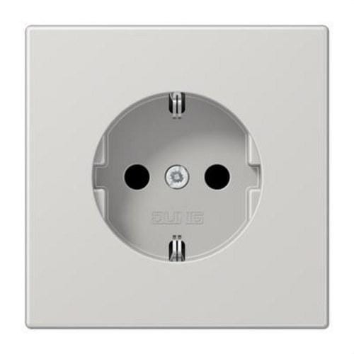 JUNG - Base enchufe con protección niños gris