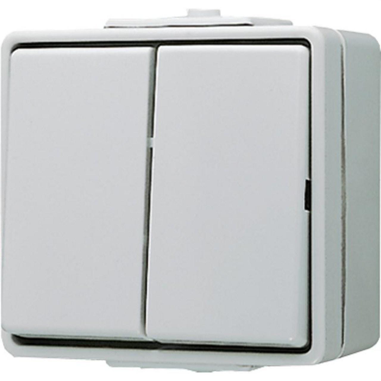 JUNG - INTERRUPTOR DOBLE ESTANCO 10A 250V WG600
