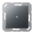 JUNG - Placa central con salida cable antracita mate