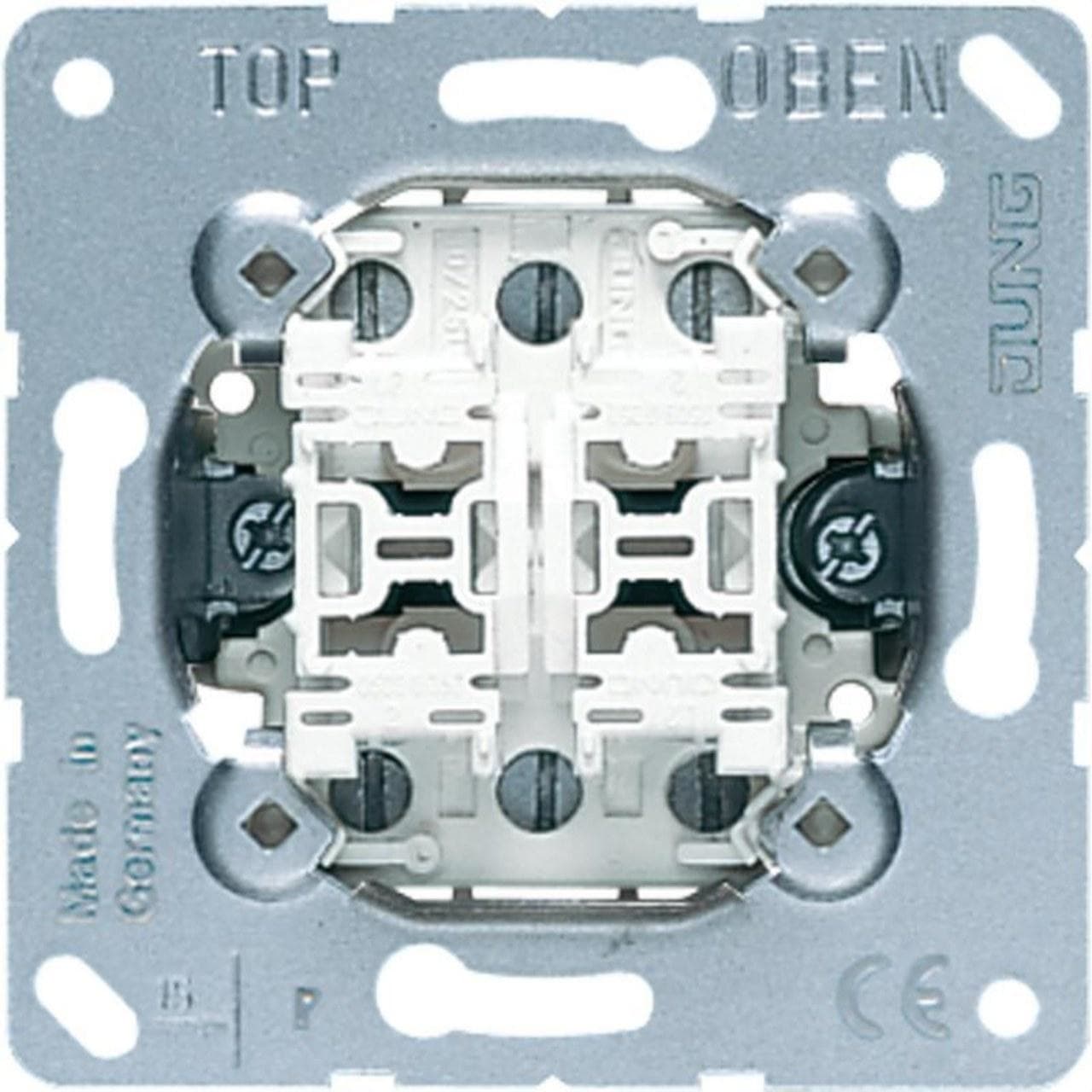JUNG - Mecanismo doble pulsador conmutador 10AX 250V