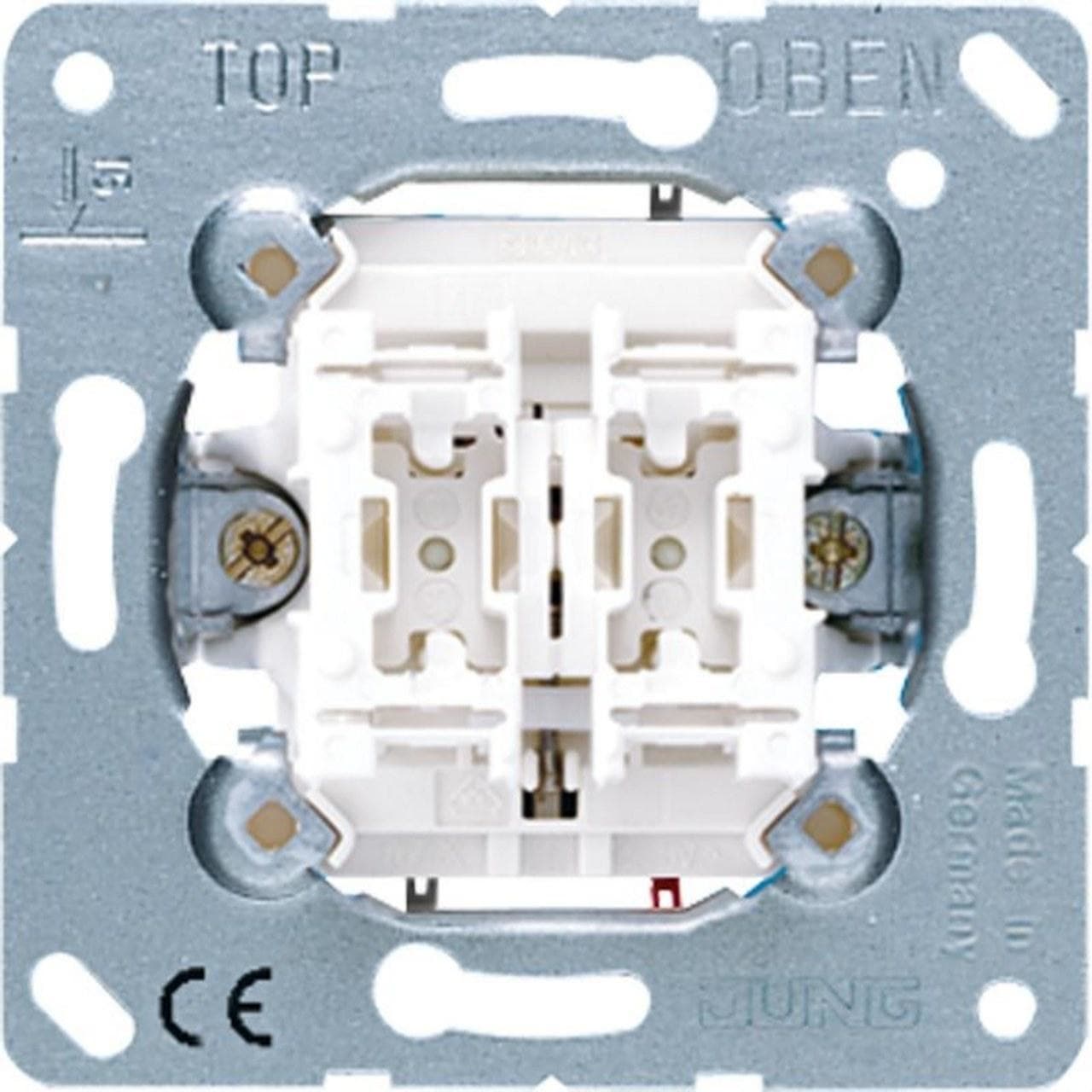 JUNG - Mecanismo pulsador unipolar para persiana 10AX 250V
