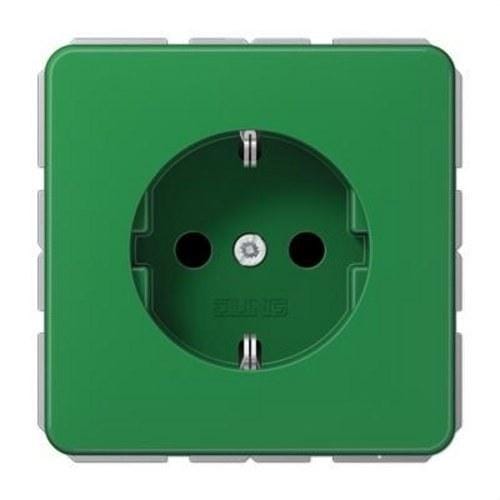 JUNG - Base Schuko® protección niños verde