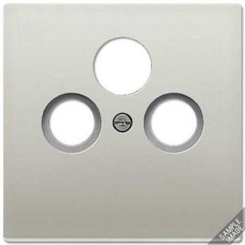 JUNG - Placa para enchufe antena con 3 tomas dark