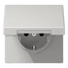 JUNG - Base enchufe Schuko® tapa protección niños termoplástico gris