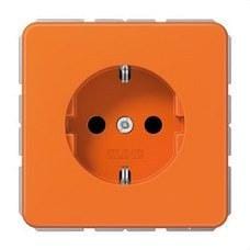 JUNG - Base Schuko® protección niños gris naranja