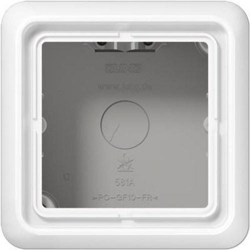 JUNG - Caja simple superfície 81x81x35mm blanco alpino