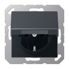 JUNG - Base Schuko® tornillo protección niños tapa abatible antracita