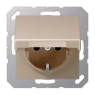 JUNG - Base Schuko® tornillo protección niños tapa abatible cava