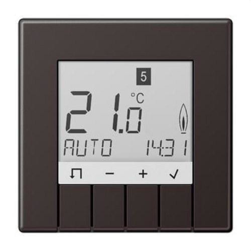 JUNG - Termostato universal con display metálico dark