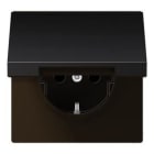 JUNG - Base enchufe Schuko® tapa abatible protección niños dark