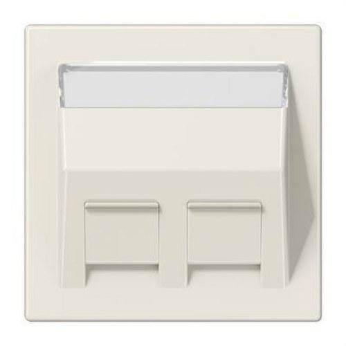 JUNG - Placa con regleta inscripción para adaptador 30° blanco marfil