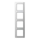 JUNG - Marco embellecedor 4 tomas 81x294mm A500 aluminio