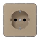 JUNG - Base enchufe Schuko® conexión tornillo protección niño bronce oro