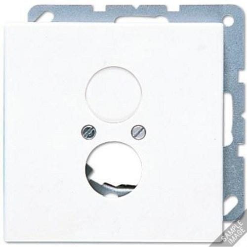 JUNG - Placa para 2 tomas altavoz blanco marfil