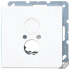 JUNG - Placa para 2 tomas altavoz blanco marfil