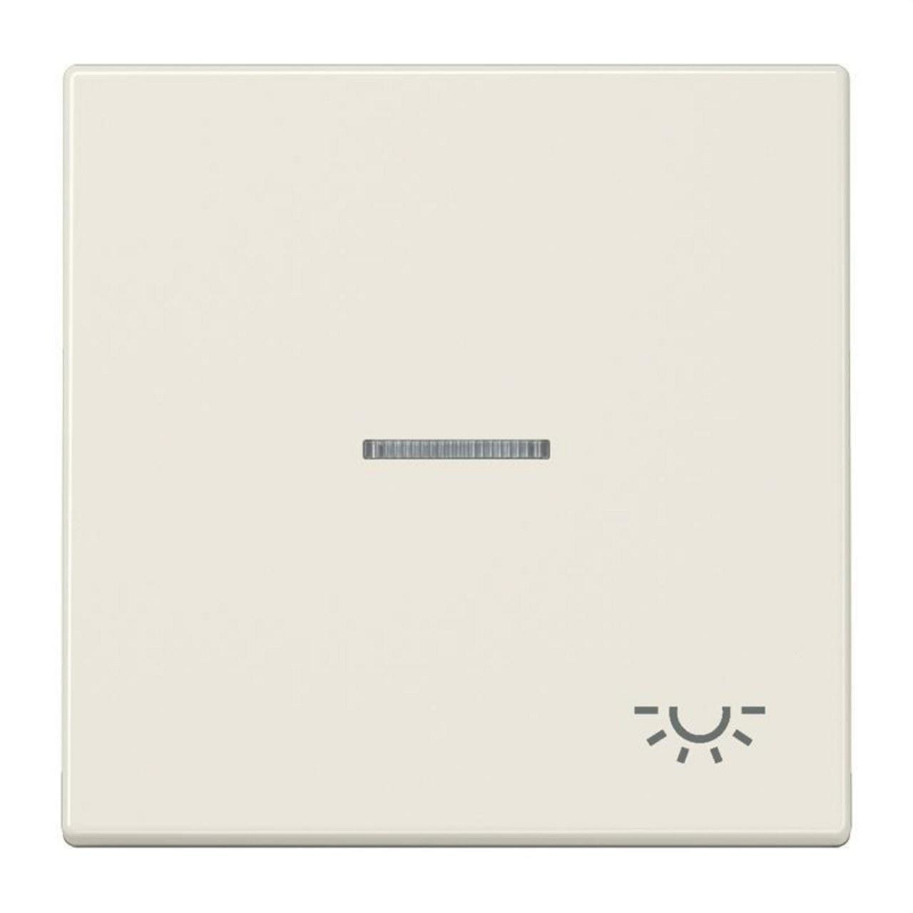 JUNG - Tecla con visor símbolo luz blanco marfil