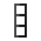 JUNG - Marco embellecedor negro brillante doble 84x226mm