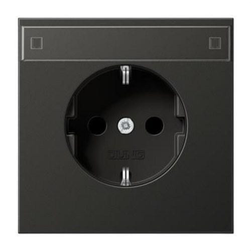 JUNG - Enchufe Schuko® protección niños / regleta inscripción antracita