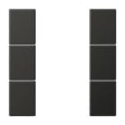 JUNG - Juego teclas F50 KNX 3 fases Serie LS aluminio lacado