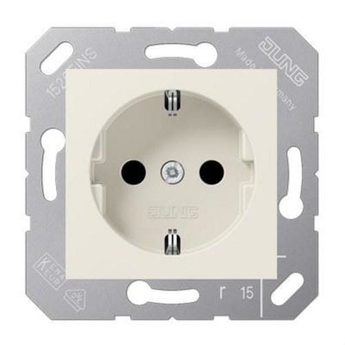 JUNG - Base Schuko® 50x50 protección niños marfil