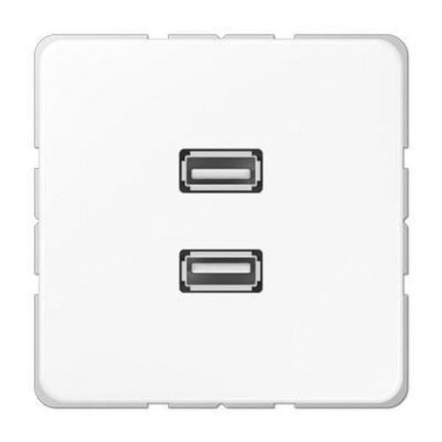 JUNG - PLACA 2XUSB BLANCO ALPINO