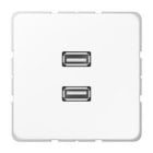 JUNG - PLACA 2XUSB BLANCO ALPINO