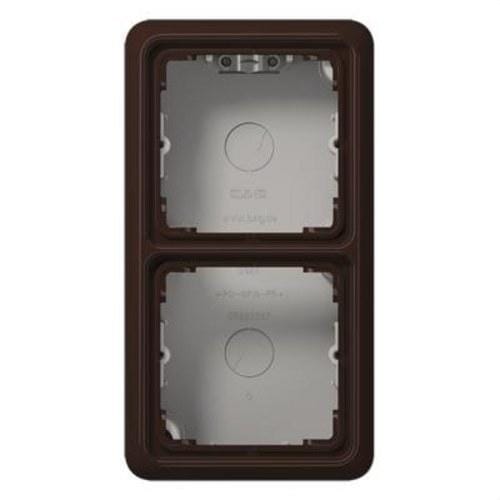 JUNG - Caja doble superfície 152x81x35mm marrón