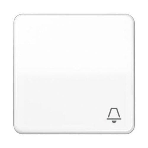 JUNG - Tecla símbolo timbre blanco alpino