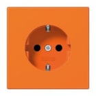 JUNG - Base enchufe fijación tornillos con protección niños naranja