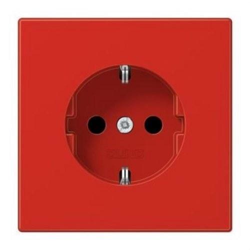 JUNG - Enchufe SCHUKO® protección contacto LS rojo
