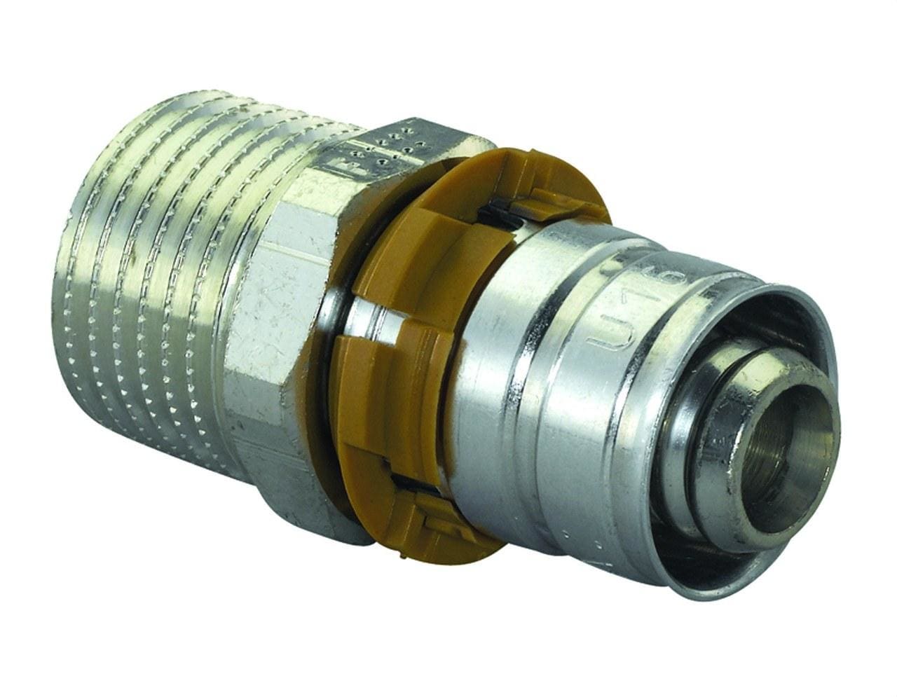 UPONOR - Racor fijo macho 25x1" en latón Pert-Al-Pert