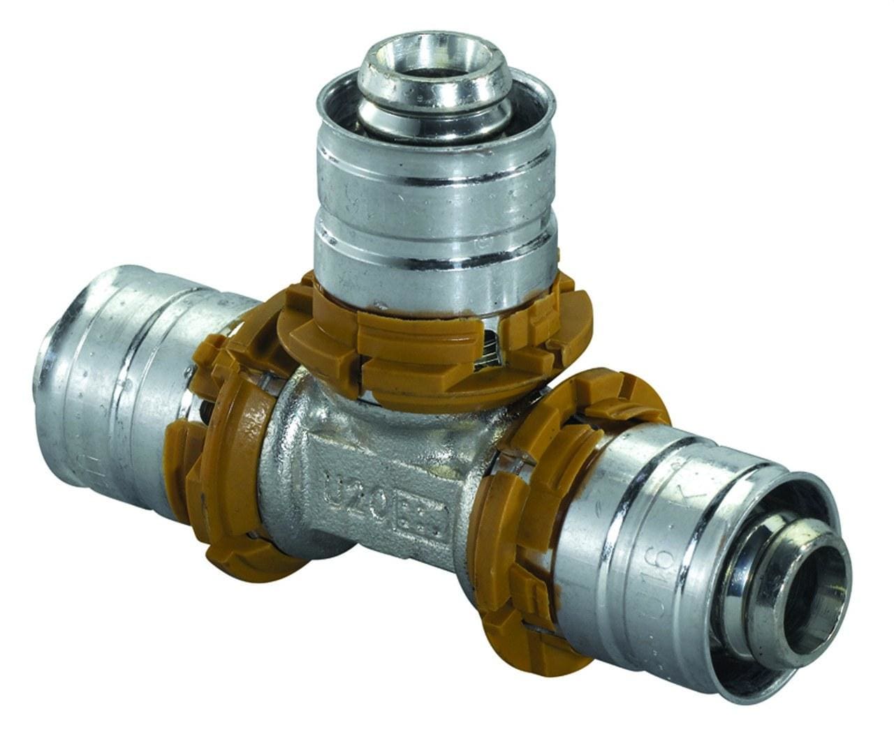 UPONOR - Te igual 20x20x20 en latón Pert-Al-Pert