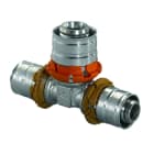 UPONOR - Te reducida 25x20x25 en latón Pert-Al-Pert