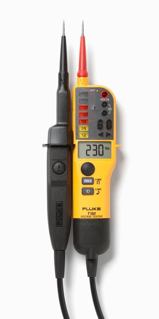 FLUKE - Comprobador de tensión y continuidad con pantalla LCD y medida de resistencia