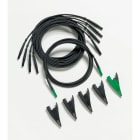 FLUKE - Cables de prueba y pinzas de cocodrilo (4 negras, 1 verde) para Serie 430