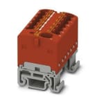 PHOENIX CONTACT - Bloque para distribución PTFIX 4/12X1,5-NS15A RD tensión nominal 500V 17,5A conexión push-in rojo clase de montaje NS 15