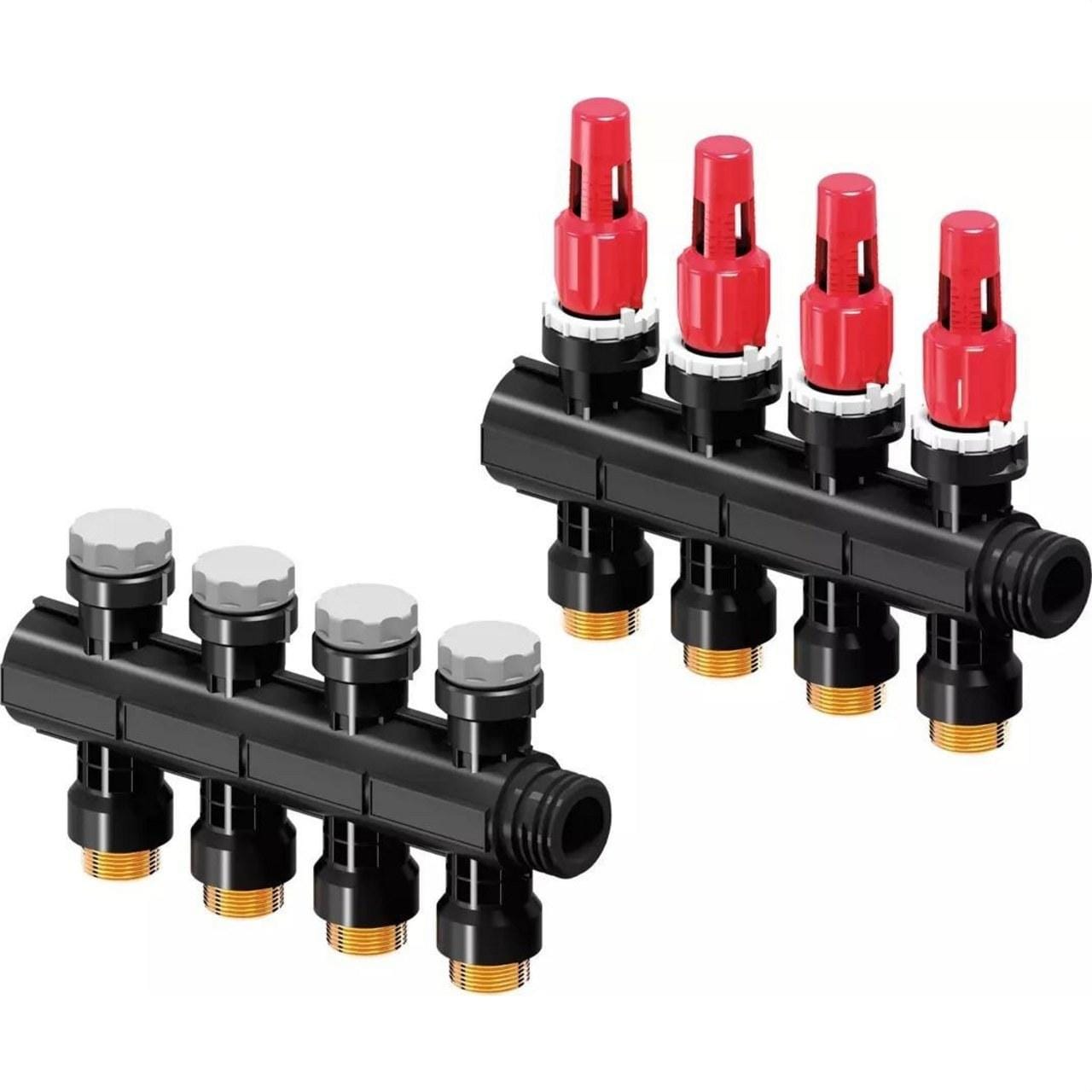 UPONOR - Colector pro 1" 1 salida con caudalímetro Uponor Vario Plus