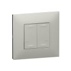 LEGRAND - Comando de iluminación inalámbrico doble Valena Next with Netatmo - Aluminio