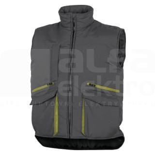 DELTA PLUS - Chaleco multibolsillos de poliéster/algodón talla S gris-verde