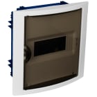 SOLERA - Caja de distribución de empotrar en tabique hueco de 8 elementos 205x233x72 marco blanco y puerta fumé